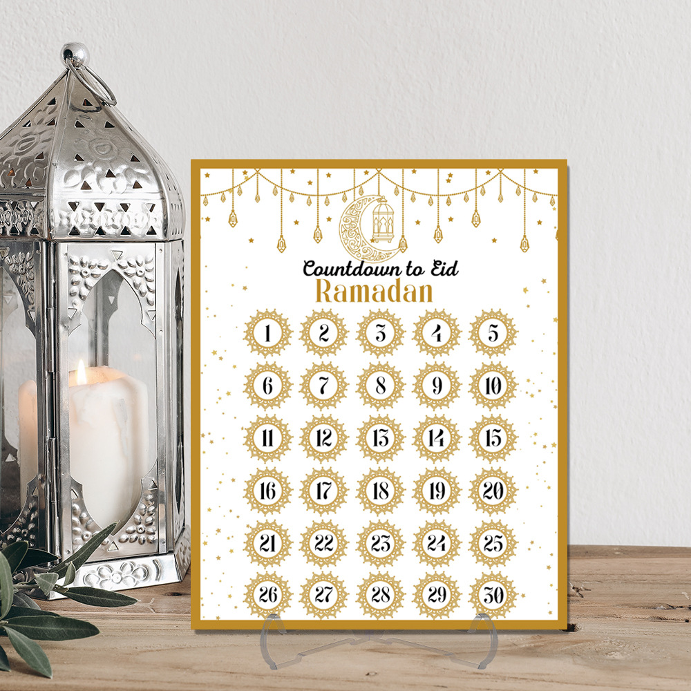 Advent Calendar Gift - Kalendarz Adwentowy Ramadan Akrylowy: Dekoracje Ramadanowe