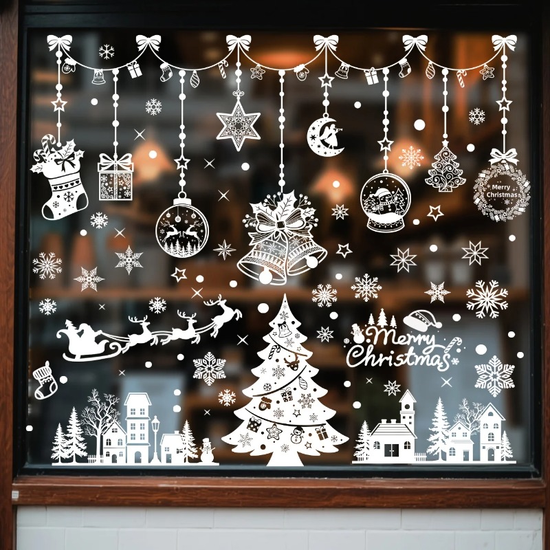 196 sztuk/9 arkuszy świąteczny – Snowflake Window Decal recenzja i cena