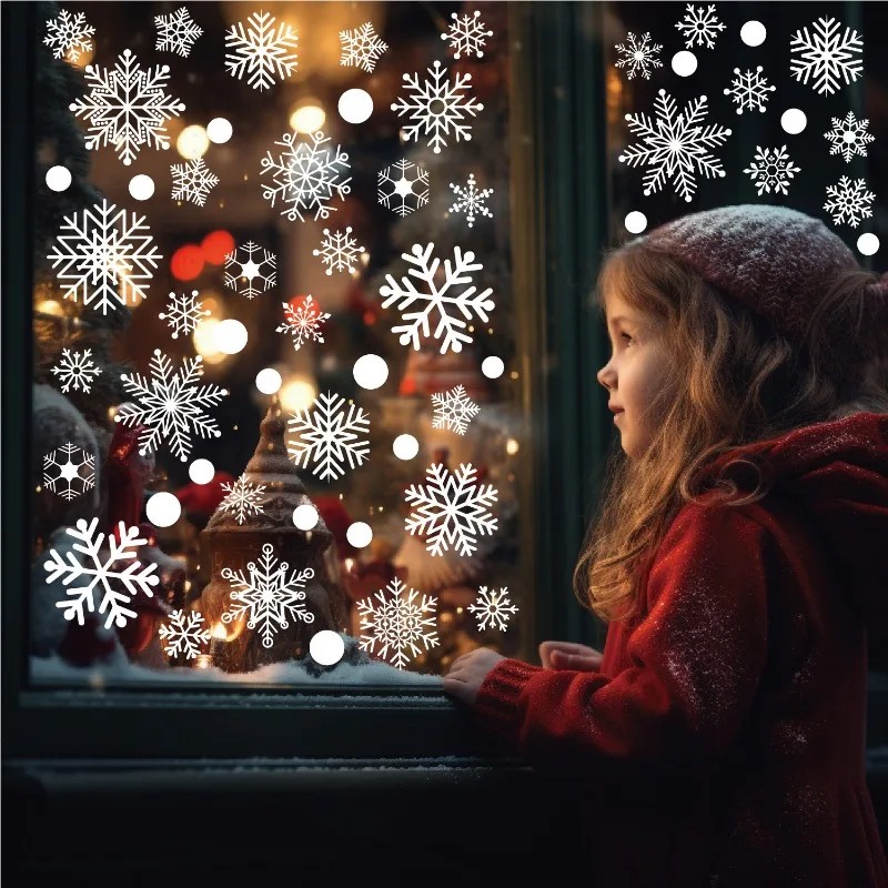 Świąteczne naklejki na okna, p – Snowflake Window Decal recenzja i cena