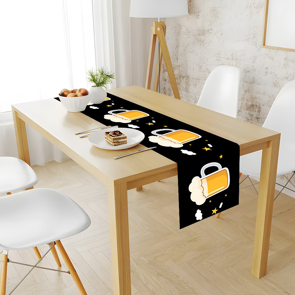 1 szt. Płaski, drukowany bieżn – Christmas Table Runner recenzja i cena