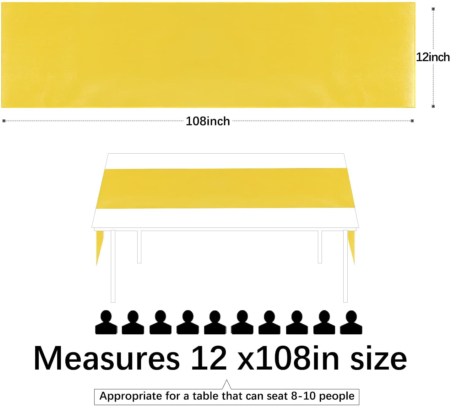 12x108 cali satynowe bieżniki  – Christmas Table Runner recenzja i cena