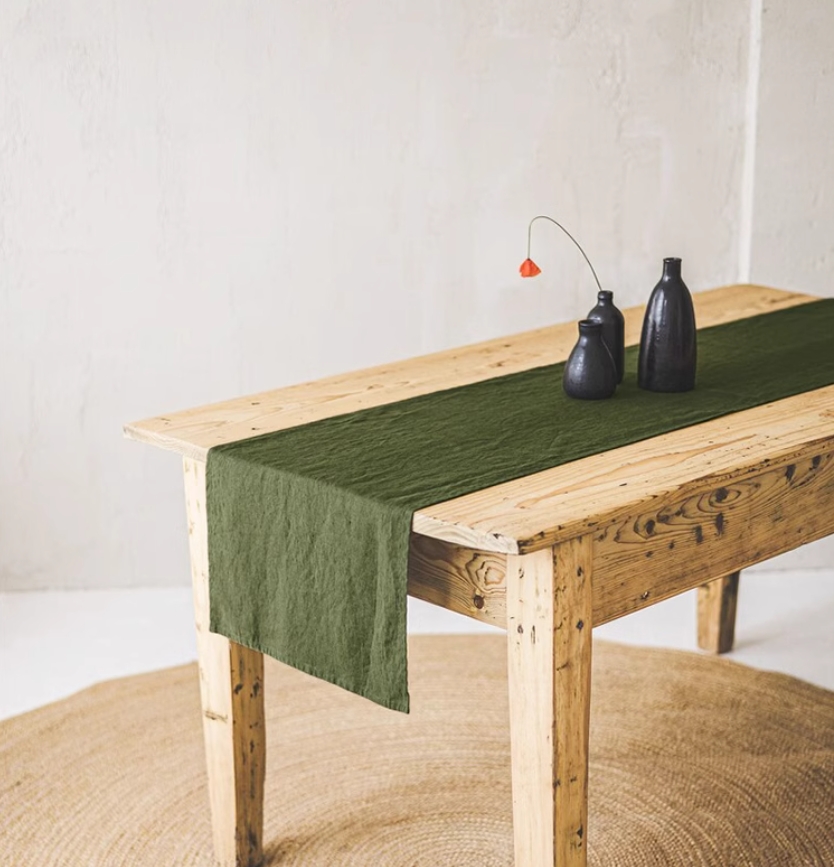 Bieżnik na stół ze 100% lnu, p – Christmas Table Runner recenzja i cena